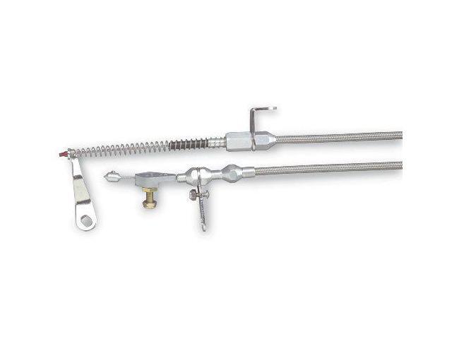 Lokar KDP-2AODHT Hi-Tech Polished Kickdown Cable for Ford AOD Transmission