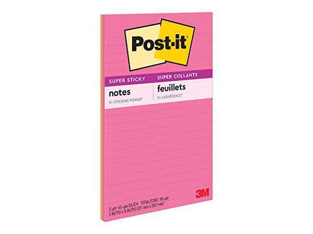 Post-it 5845SS Super Sticky Lined Notes, 5' x 8'