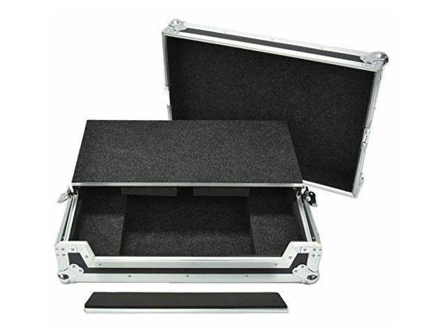 Deejay LED Fly Drive Case Fits Numark NS6II DJ Controller or similarly Sized Equipment with Laptop Shelf, Black (TBHNS6IILT)