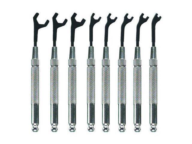 MOODY TOOL 58-0151 Open End Wrench Set,30 Deg,5/64-5/16,8Pc