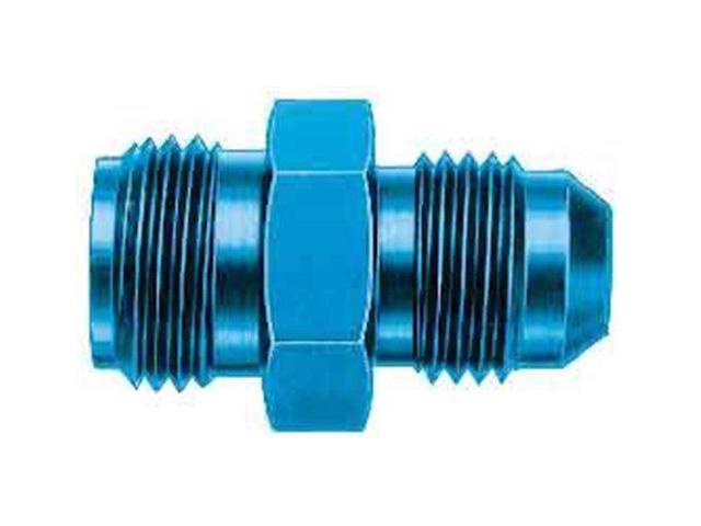 Aeroquip FCM2108 Blue Anodized Aluminum Carburetor Adapter
