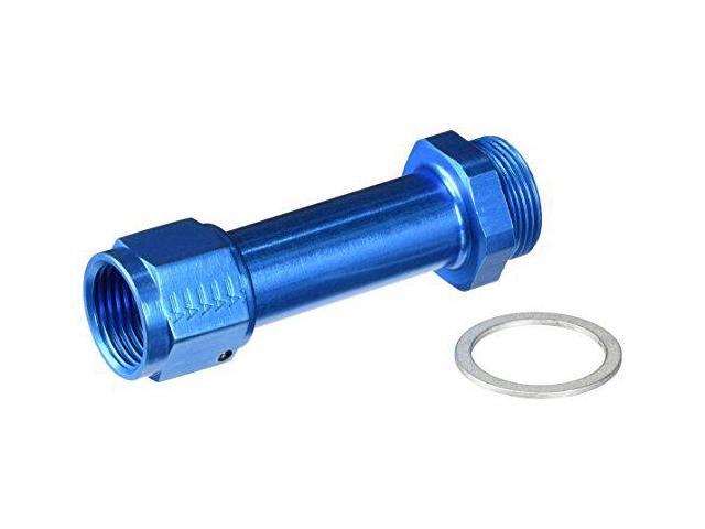 Aeroquip FCM2192 Blue Anodized Aluminum Carburetor Adapter