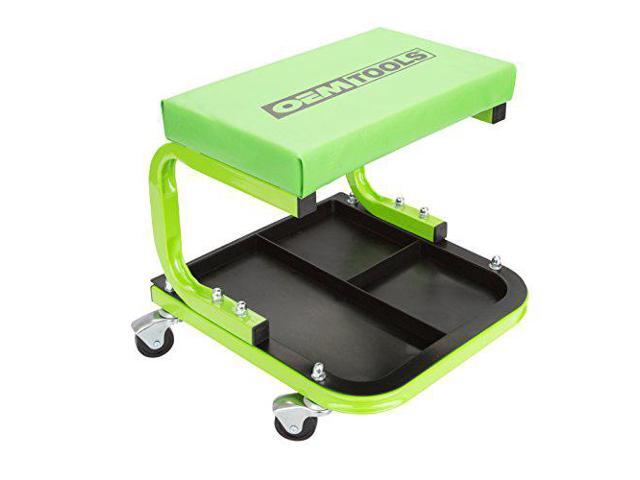 OEMTOOLS 24948 Cushioned Creeper Seat (with Tool Tray) Comfortable Rolling Mechanics Seat with Ample Tool Storage 11-1/2 x 12-1/2 Tool Tray .