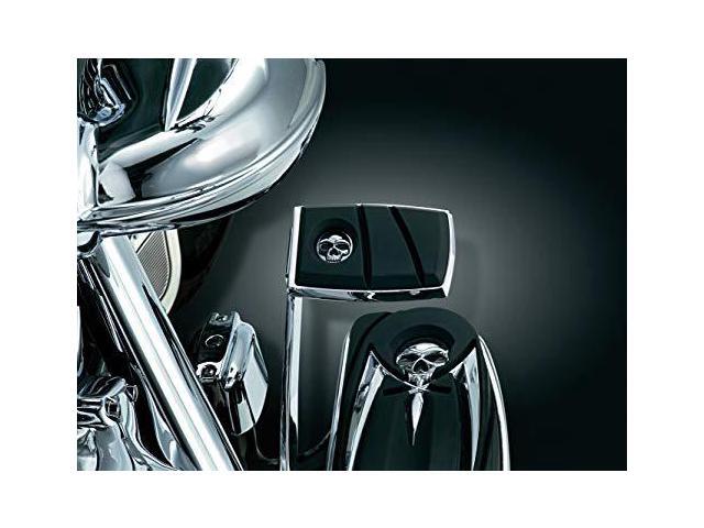 Kuryakyn 4406 Motorcycle Foot Control: Zombie Skull Brake Pedal Pad for 1980-2019 Harley-Davidson FL Motorcycles, Chrome