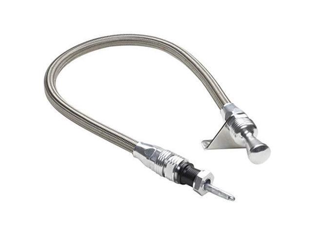 Lokar 1211144 Anchor-Tight Brite Firewall Mount Transmission Dipstick with Lock for TH350/400 Transmissionmission