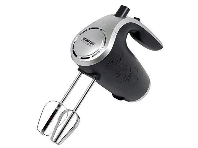 Better Chef IM-814B 5 Speed 150 Watt Hand Mixer with Silver Accents, Black
