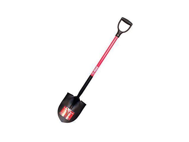 Bully Tools 82510 14-Gauge Round Point Shovel with Fiberglass D-Grip Handle