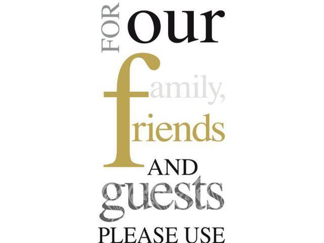 Ideal Home Range Guest Towel Decorative Paper Napkins, Please Use, Gold, 16 Count