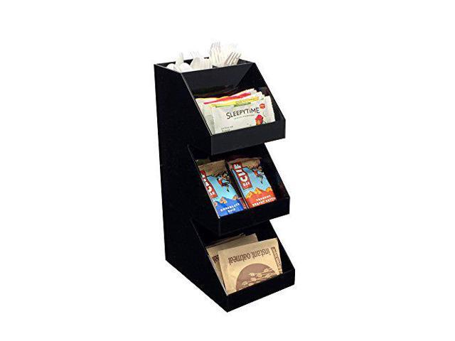 Mind Reader Acrylic 3-Tier Coffee / Tea Condiment Organizer, Black