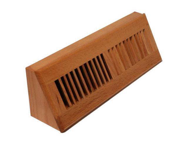 DECOR GRATES WL15BB Baseboard Register, 4.625 X 15, Lacquered Natural, Oak
