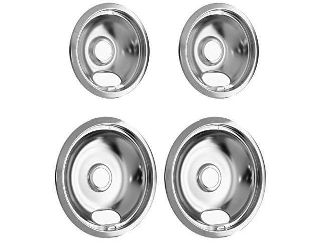 Range Kleen 10124XN Style A 4-Pack Drip Pans, Chrome photo