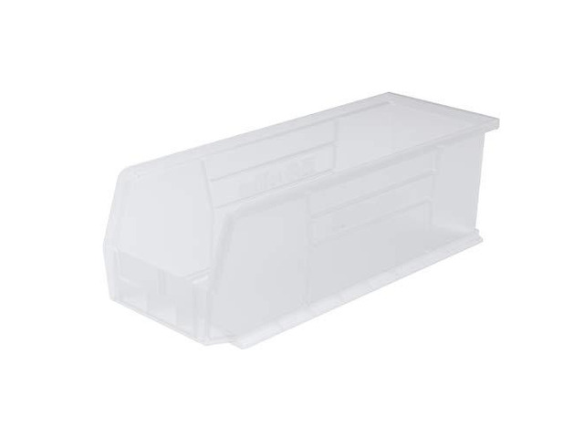 AKRO-MILS 30234SCLAR Hang & Stack Storage Bin, Plastic, Clear, 5 in H, 5 1/2 in