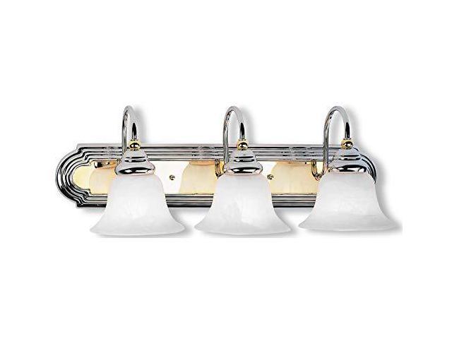 Photos - Other kitchen appliances Livex Lighting 1003-52 Belmont 3-Light Bath Light, Chrome and Polished Bra