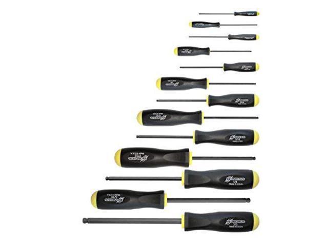 Bondhus Balldriver Tip Screw- driver Set, .050'-3/8', 13 Pc