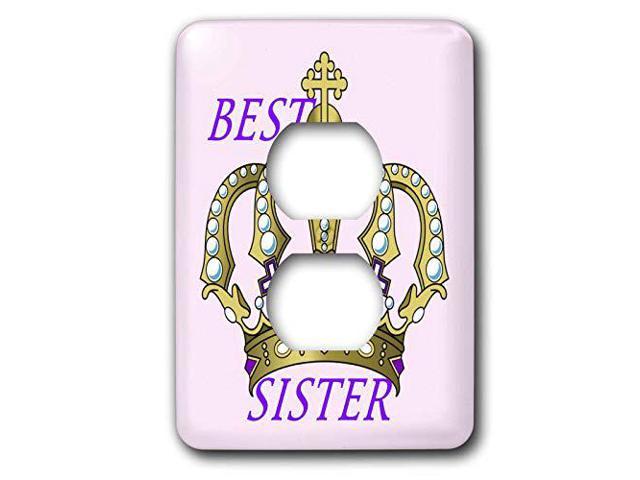 3dRose lsp_41642_6 Royal Crown With Words Best Sister 2 Plug Outlet Cover photo