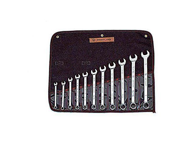 wright tool 911 full polish 12 point combination wrench set 3/8' - 1' (11-piece),silver