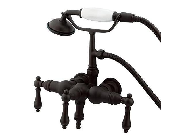 Kingston Brass CC19T5 Vintage 3-3/8' Wall Mount Clawfoot Tub Filler with Hand Sh
