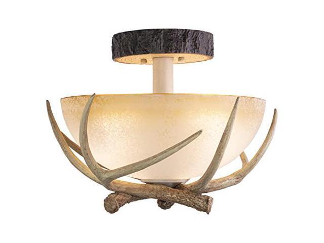 Vaxcel CF33016NS Lodge Semi-Flush Mount 16 Noachian Stone Finish
