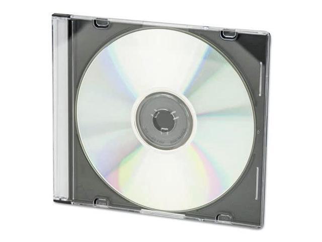 Innovera IVR85826 50/Pack CD/DVD Slim Jewel Cases - Clear/Black
