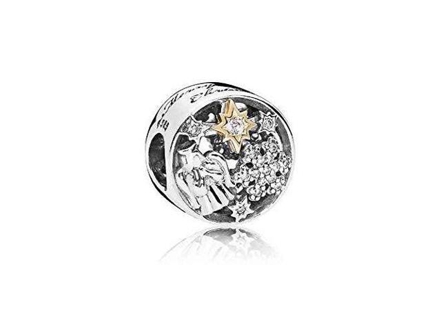 PANDORA Celestial Wonders Charm, Sterling Silver W/ 14K Gold & Clear CZ 796363CZ