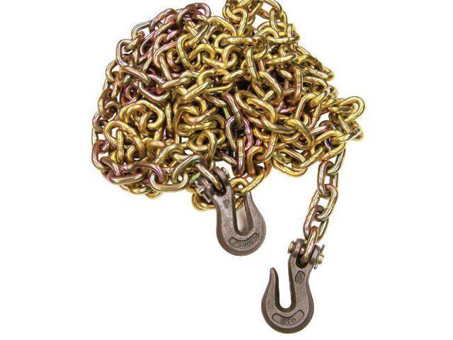 Grade 70 Transport Chains, 5/16 In, 4,700 Lb Limit, Yellow Dichromate