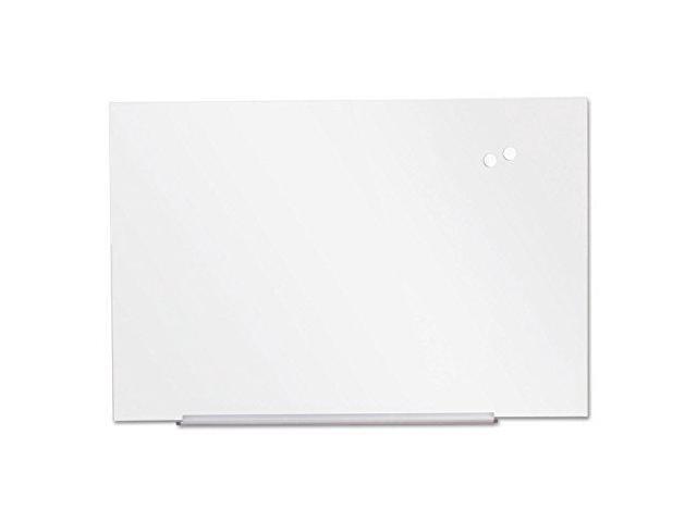 Universal Frameless Magnetic Glass Marker Board, 72' X 48', White UNV43204