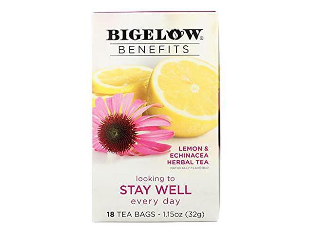 Bigelow Tea Benefits Lemon and Echinacea Herbal Tea Bags 0.6 oz 18/Bx RCB01025