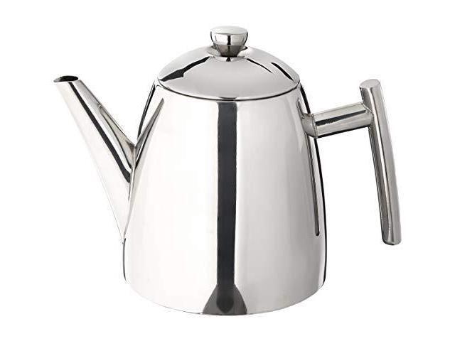Frieling USA 18/10 Stainless Steel Teapot with Infuser, Tea Warmer with Teapot Infuser for Loose Tea, 14 Ounces