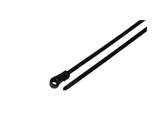 South Main Hardware 888018 12-in Screw Mount, 100-Pack 120-lb, Speciality Cable Tie, Black UV, 100 Piece