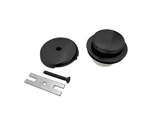 Kingston Brass Easy Touch Toe Tap Bathtub Drain Replacement Kit, Matte Black