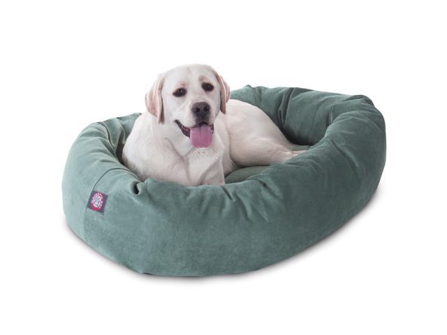 40 inch Azure Villa collection Micro Velvet Bagel Dog Bed By Majestic Pet Products photo
