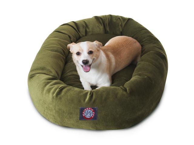 32 inch Fern Villa collection Micro Velvet Bagel Dog Bed By Majestic Pet Products photo