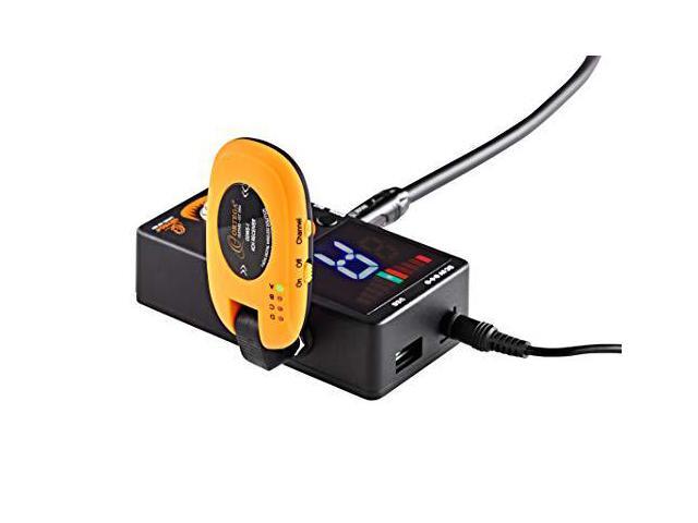 Ortega Guitars, 4 Channel/2.4 GHz - Complete Digital Wireless System for Acoustic & Electric Instruments - Transmitter & Receiver, Black/Orange...