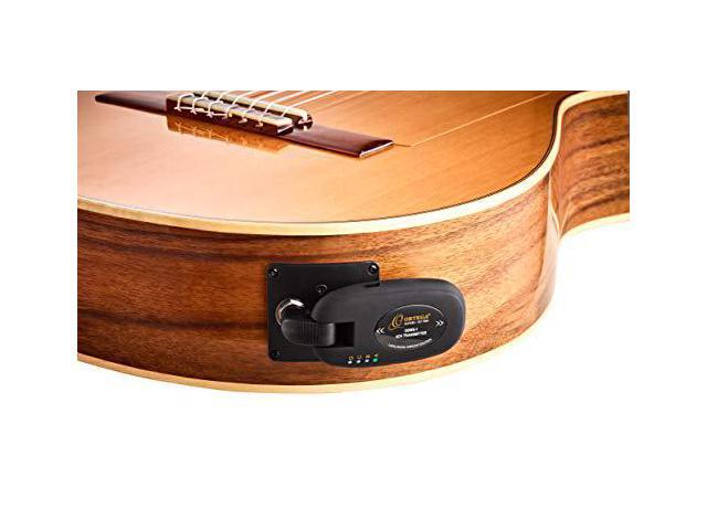 Ortega Guitars, 4 Channel/2.4 GHz - Complete Digital Wireless System for Acoustic & Electric Instruments - Transmitter & Receiver, Black/Orange...