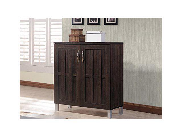 Baxton Studio Wholesale Interiors Excel Sideboard Storage Cabinet, Dark Brown