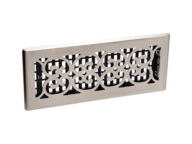 DECOR GRATES SPH412-NKL Floor Register 5.5 X 13.5, Brushed Nickel, Plastic