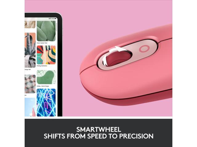 Logitech - POP Mouse Wireless Bluetooth Optical Ambidextrous Mouse with Customizable Emojis - Wireless - Heartbreaker Rose - image 4