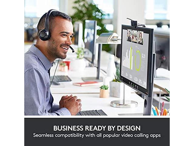 Logitech - C920e HD 1080p Mic-Enabled Webcam, Certified for Zoom, Microsoft Teams compatible, TAA Compliant - Black - image 9