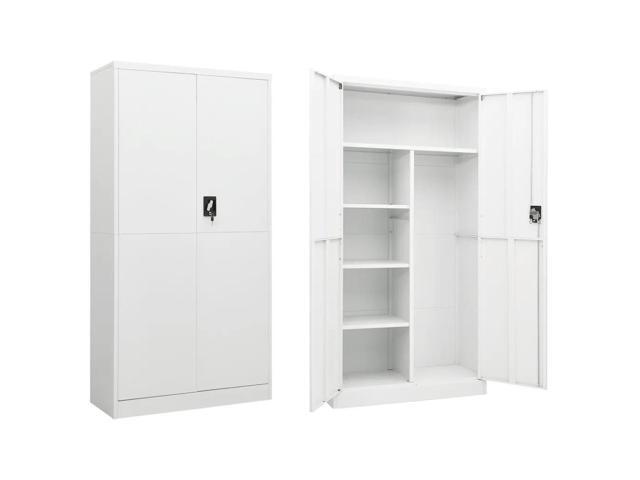 vidaXL Locker Cabinet White 35.4'x15.7'x70.9' Steel