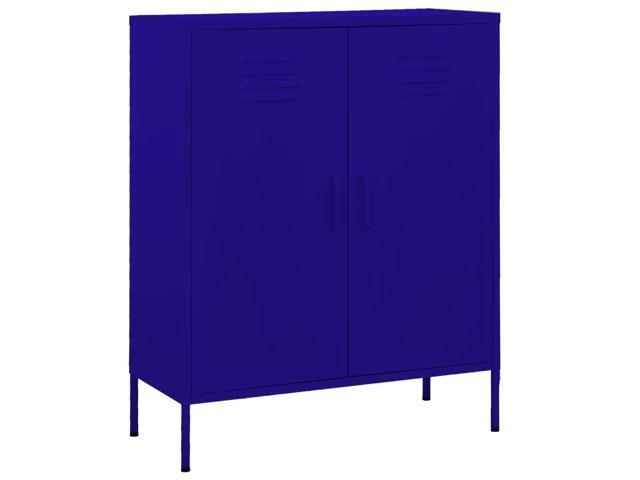 vidaXL Storage Cabinet Navy Blue 31.5'x13.8'x40' Steel