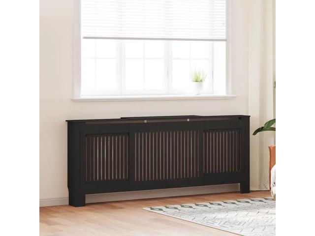 vidaXL MDF Radiator Cover Black 80.7'