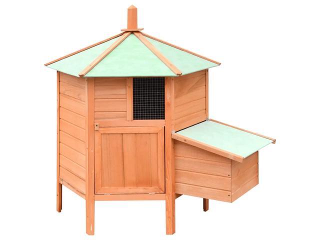 vidaXL Chicken Cage Solid Pine & Fir Wood 49.6'x46.1'x49.2'