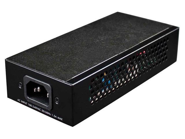 Intellinet Gigabit High-Power PoE+ Injector, 1 x 30 W, IEEE 802.3at/af Power over Ethernet (PoE+/PoE)