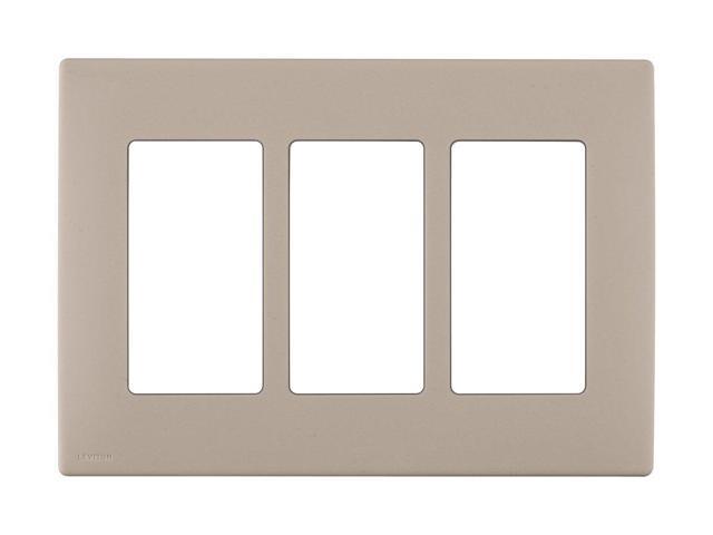 Leviton REWP3-cA Renu Three-gang Screwless Snap-On Wallplate, cafA Latte