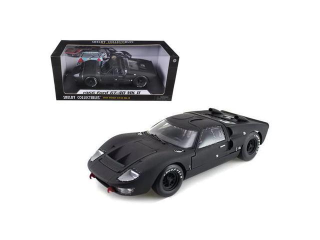 1966 Ford GT-40 GT40 MK 2 Matt Black 1/18 Diecast Car Model by Shelby Collectibles