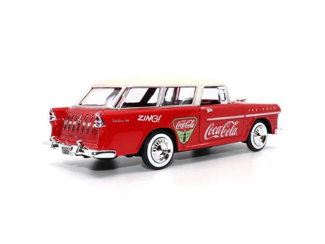 1955 Chevrolet Bel Air Nomad Red with White Top 'Coca-Cola' 1/24 Diecast Model Car by Motor City Classics