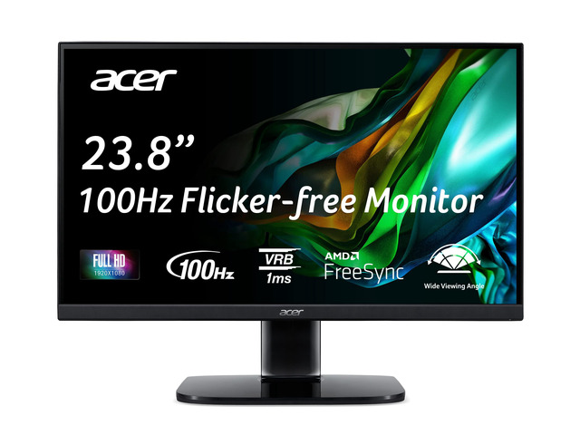 KC242Y Hbi 23.8' Full HD (1920 x 1080) Zero-Frame Gaming Office Monitor AMD FreeSync Technology 100Hz 1ms (VRB) Low Blue Light Tilt ...