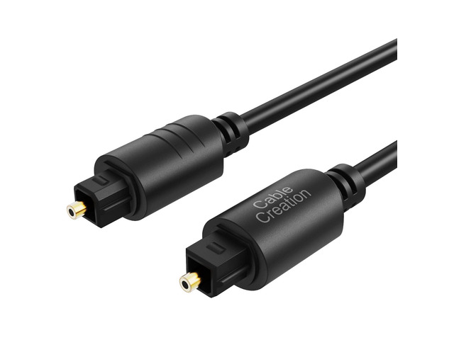 Digital Optical Audio Toslink Cable 50FT, Fiber Optic, S/PDIF 24K Gold-Plated Connectors, for Home Theater, Sound Bar, TV, PS4, Xbox, VD/CD...
