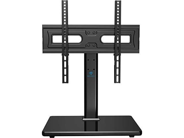 PERLESMITH Universal Swivel TV Stand-Table Top TV Stand for 32-60 inch TV-Height Adjustable TV Base with Heavy-Duty Tempered Glass Base, VESA...