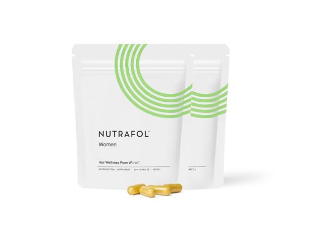 Nutrafol Womens Hair growth Supplement Ages 18-44 clinically Proven for Visibly Thicker Stronger Hair Dermatologist Recommended Refill Pouches.